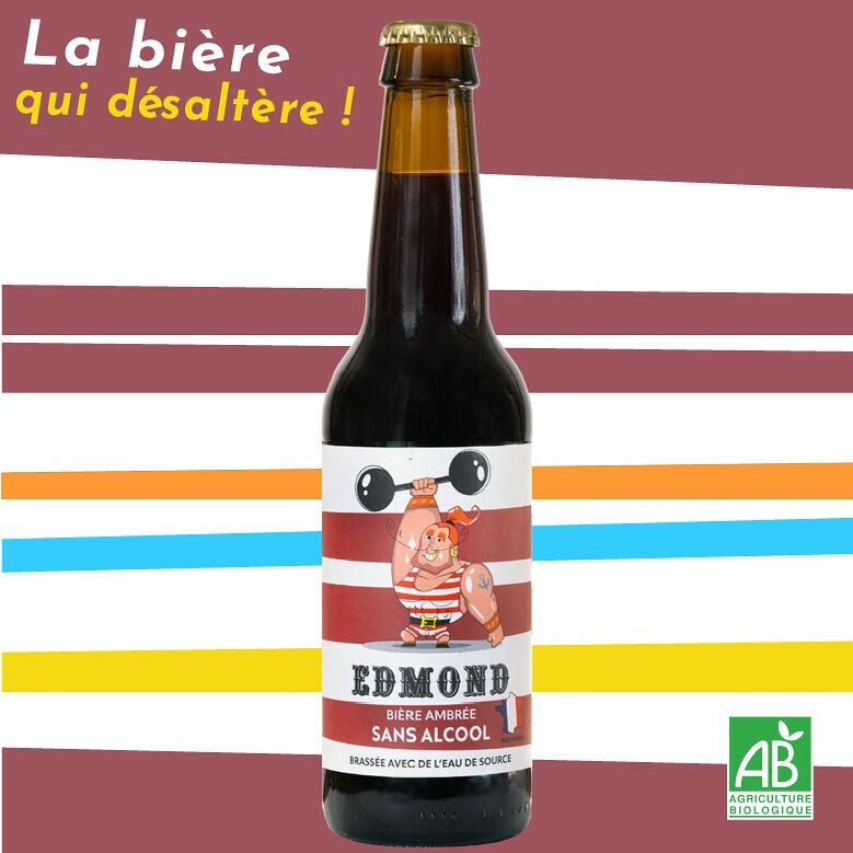 189502a6e9ea77d2ed745dbf8de488d4.jpeg Edmond – Bière ambrée sans alcool et Bio - Ambrée