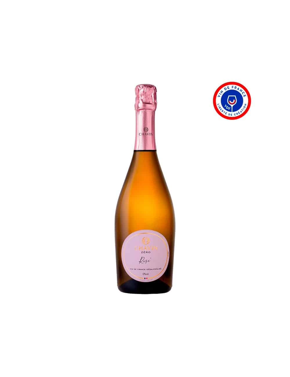 d4c3e64ef9453484a4717a82f2463236.jpeg Chavin Zéro – Rosé effervescent – Vin de France désalcoolisé - Blanc Effervescent